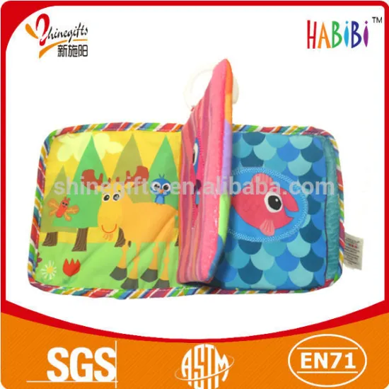 educational cloth book teether for baby