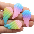 Glitter Colorful Angel Wing Resin Cabochon Flatback Decoration Beading For Earring Necklace Ornament Jewelry