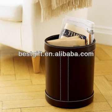 Faux PU leather wastepaper baskets