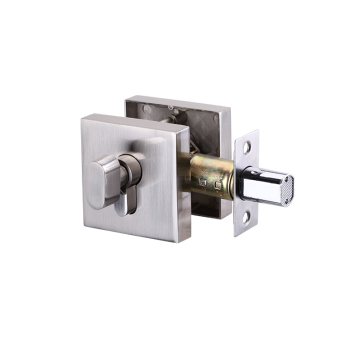 Square Zinc-alloy Satin Nickel Entrance Door Deadbolt Lock