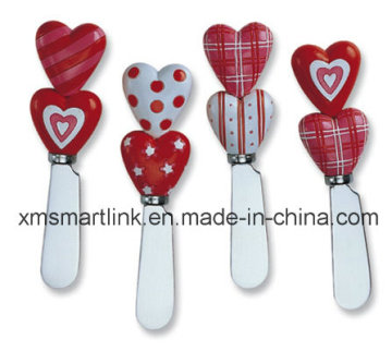 Valentine's Heart Griff Butterstreuer, Edelstahl Brot