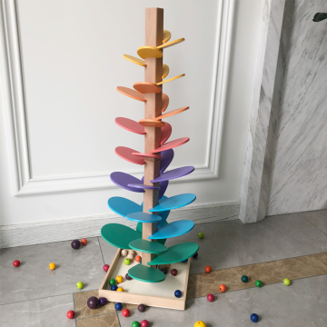 Rainbow Stacking Assembly Wooden Toy: An Interactive Early Education Musical Fun Learning Tool