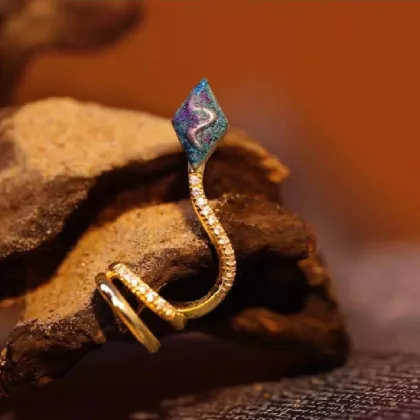 "Golden Dynasty" Designed Earrings Applied