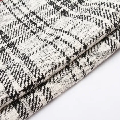 Jacquard Cotton and Polyester Fabric