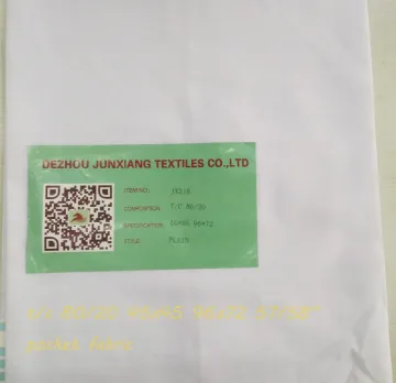 t/c 80/20 45x45 96x72 plain fabric pocketing fabric