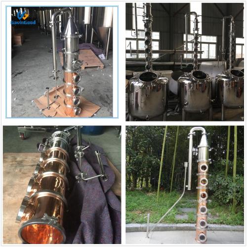 bubble plate copper still column reflux distilling column