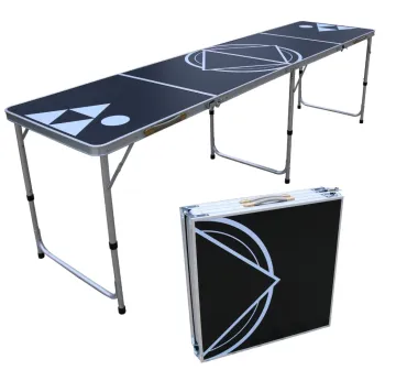 Aluminum Beer Pong Game Table Height Adjustable Lightweight