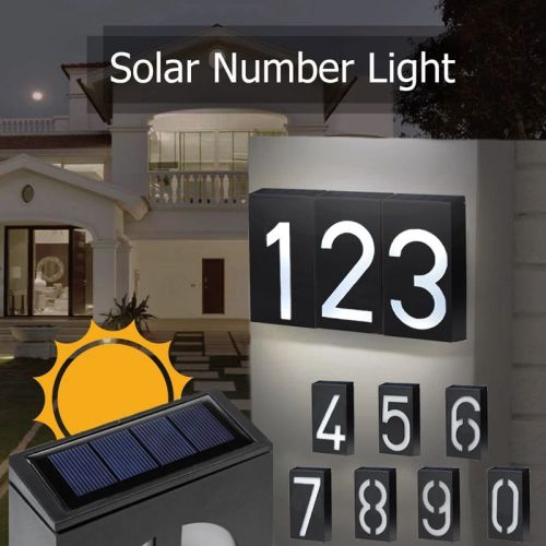 Solar Number Door Plate Outdoor Lighting