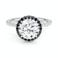 Lab Diamond နှင့်အတူလှပသော 18K ရွှေရောင် Halo လက်စွပ်