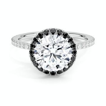Lab Diamond နှင့်အတူလှပသော 18K ရွှေရောင် Halo လက်စွပ်