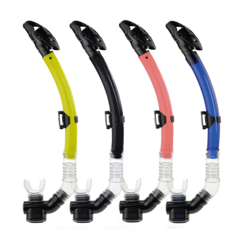 Dry Top Snorkel with Comfortable Silicone Mouthpieces for Diving