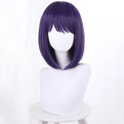 35cm Short Purple Anime Wig - Kitagawa Marin Cosplay Wigs for Women