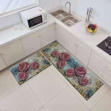 Tappeti e tappeti da cucina non slip resistenti alle macchie con design 3D in vendita