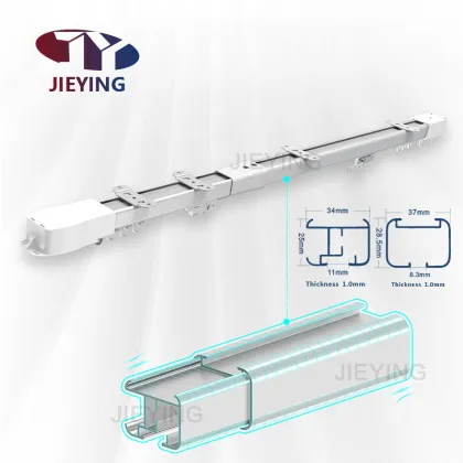 Jieying Modern WiFi Electric Aluminum Silent Extendable Ceiling Smart Curtain Rail Track