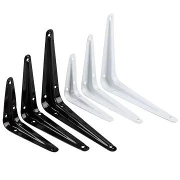 Retro Iron L-Shaped Triangle Floating Shelf with Black and White Metal Finish: Heavy Duty Storage Solution