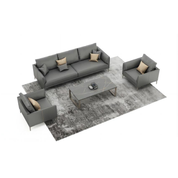 Luxury Modern Office Sofa Combination 1+1+3 Couch Set