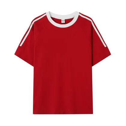 Custom Striped T-Shirts S-3XL 240 Gsm