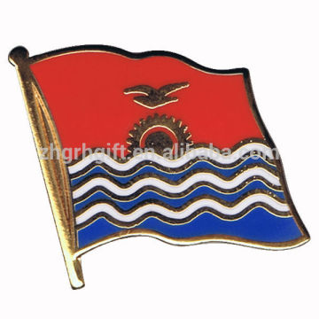 Metal national country kiribati flag pin