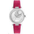 Блестящий лунный рисунок Sunray Dial Quartz Woman Watch