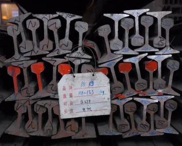 Standard 24kg Light Rails Steel Products 55Q 50Q Q235 Steel Rails