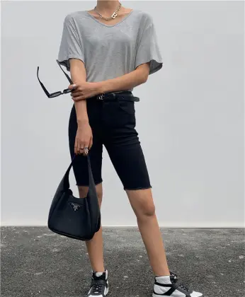 Denim Ladies Shorts Five Minutes Pants