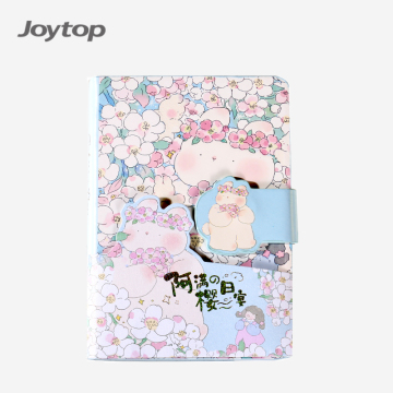 Wholesale Joytop Aman's Sakura A6 PU Leather Magnetic Journal Planner for Children