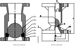 flanged-ball-check-valve-cast-iron-din-standa