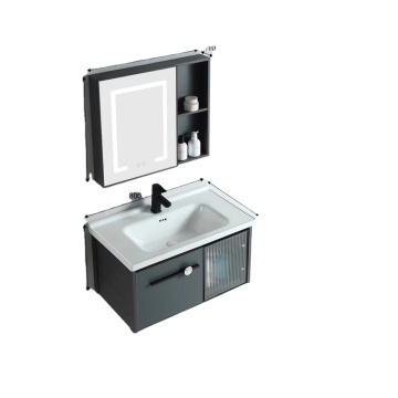 Modern Wall-Mounted Bathroom Vanity with LED Mirror