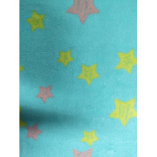 100%Polyester Coral Fleece with Starlike Printing Fabric