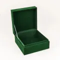 Luxury clamshell leather jewelry gift box