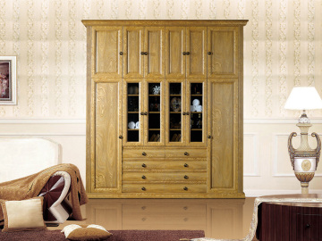 Three Doors Wooden Wardrobe by MDF Board (H035)