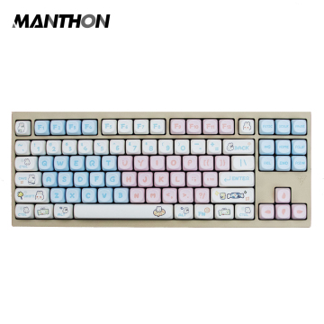139 Tasten Milch Süßigkeiten Kaninchenfarbstoff Sublimation PBT Keycaps MOA -Profil