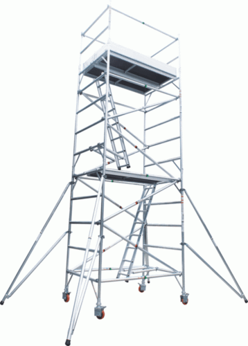 Double Width Aluminum Scaffolding Tower Clip-in Ladder