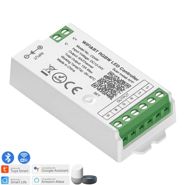 2.4GHZ Tuya Smart WIFI RGBW LED Dimmer Controller with Google Assistant and Smart Life Alexa Compatibility
