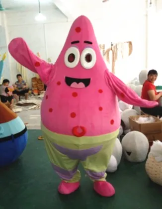 SpongeBob SquarePants and Patrick Star Mascot Costume Hand-made High Quality Cartoon Character Costume Party Supply