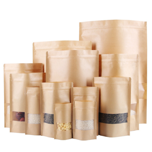 Matkarakter Stand Up White Kraft Paper Bag