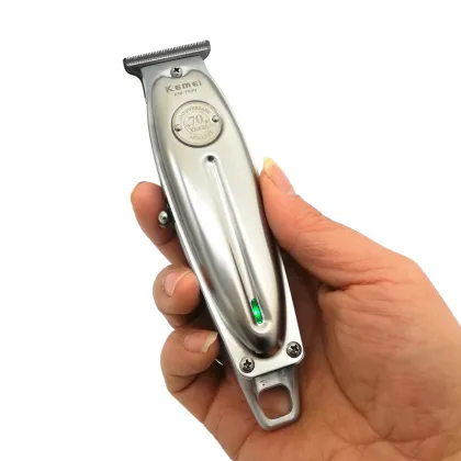 Kemei 1949 Professional Hair Clipper All Metal Men Electric Cordless Hair Trimmer 0mm Baldheaded T Blade Finish Haircut Machine