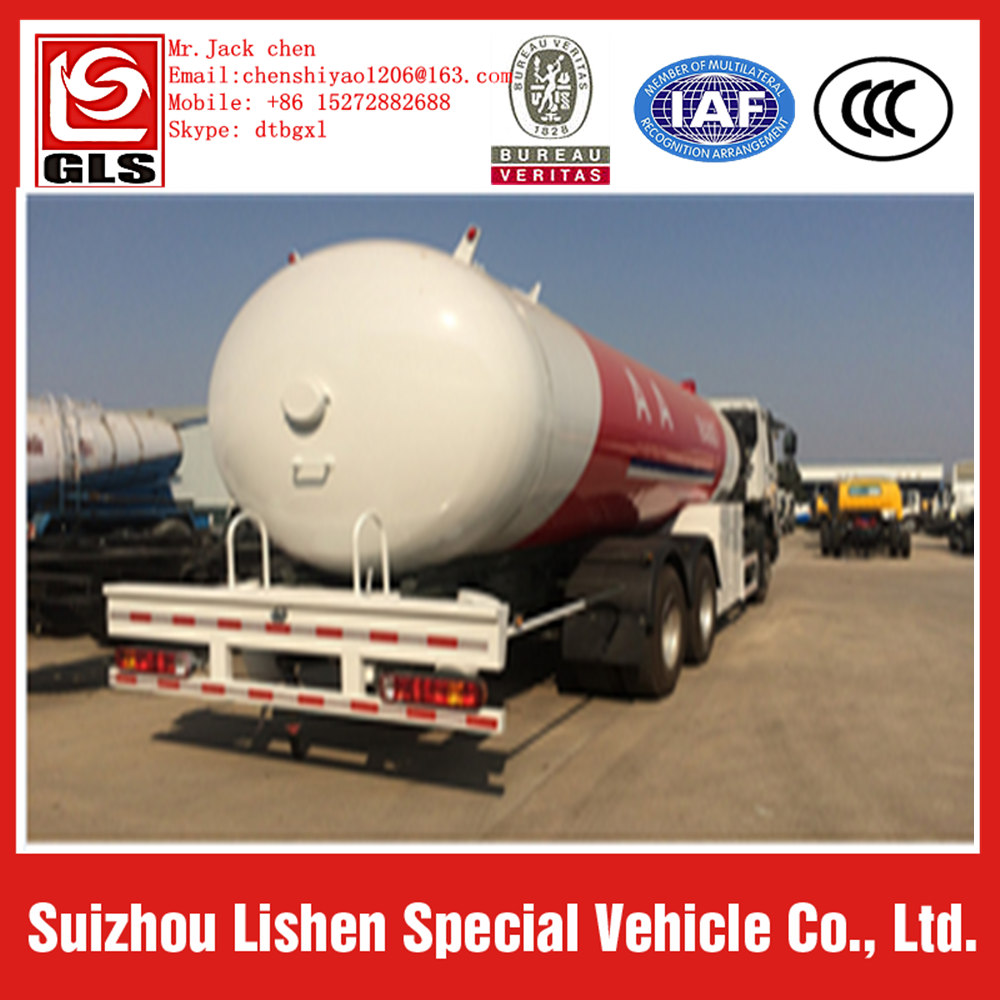 Howo 24.8cbm 6x4 lpg autogas tank truck