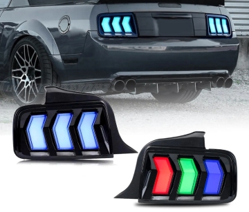 MOQ 1 paire lumineuse à LED pour Ford Mustang 2005-2009 RVB Style