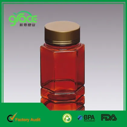 Orange Color Vitamin C Storage Bottle Pharmaceutical Pill Bottle
