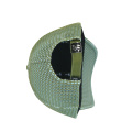 Volledige mesh groene trucker pet met lederen patch