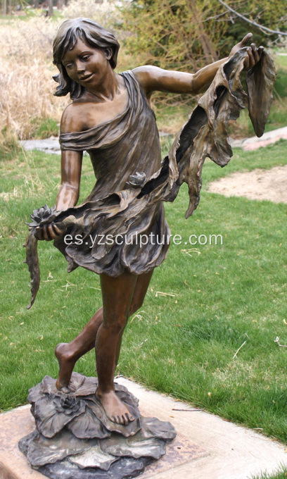 Estatua de la bailarina de mujer bronce jardín