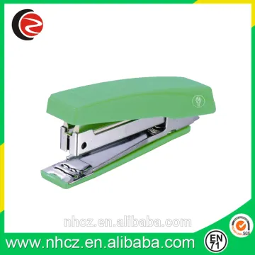 Green Plastic Staplers for home/School/Office/Promotion