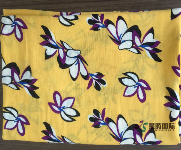 New Design Beautiful Flower Rayon Printed Fabric