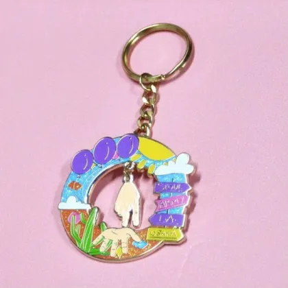 Kawaii Custom Logo Boba Milk Tea Keychain