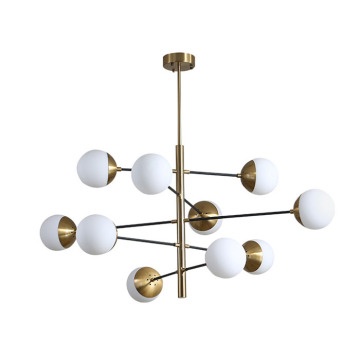 Modern Nordic 8-12 Heads White Glass Chandelier Pendant Light for Hotels