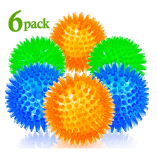 6 Pack Bright Colors TPR Puppy Toys