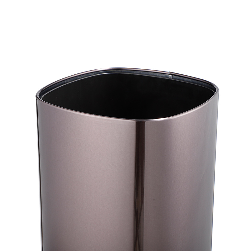 metal steel open top trash can