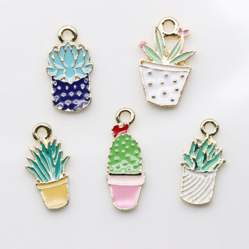 Cute Popular Plant Pot Bead Pendant Kawaii Accessories with Top Hole Newly Design for Decoration Accessories