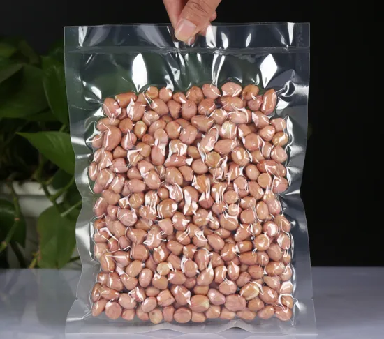 plastic transparent peanut vacuum bag for food